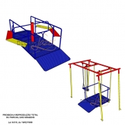 Promoçao 3 - Playground Adaptado Cadeirante 2 Brinquedos