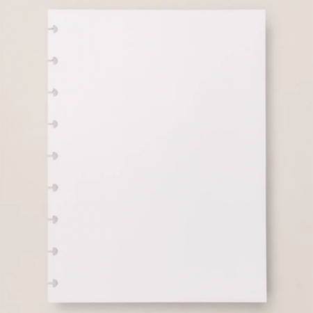Refil Branco Liso Médio 90g 50 Folhas Caderno Inteligente