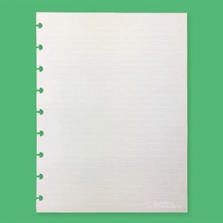 Refil Cinza Pauta Branca Médio 90g 50 Folhas Caderno Inteligente
