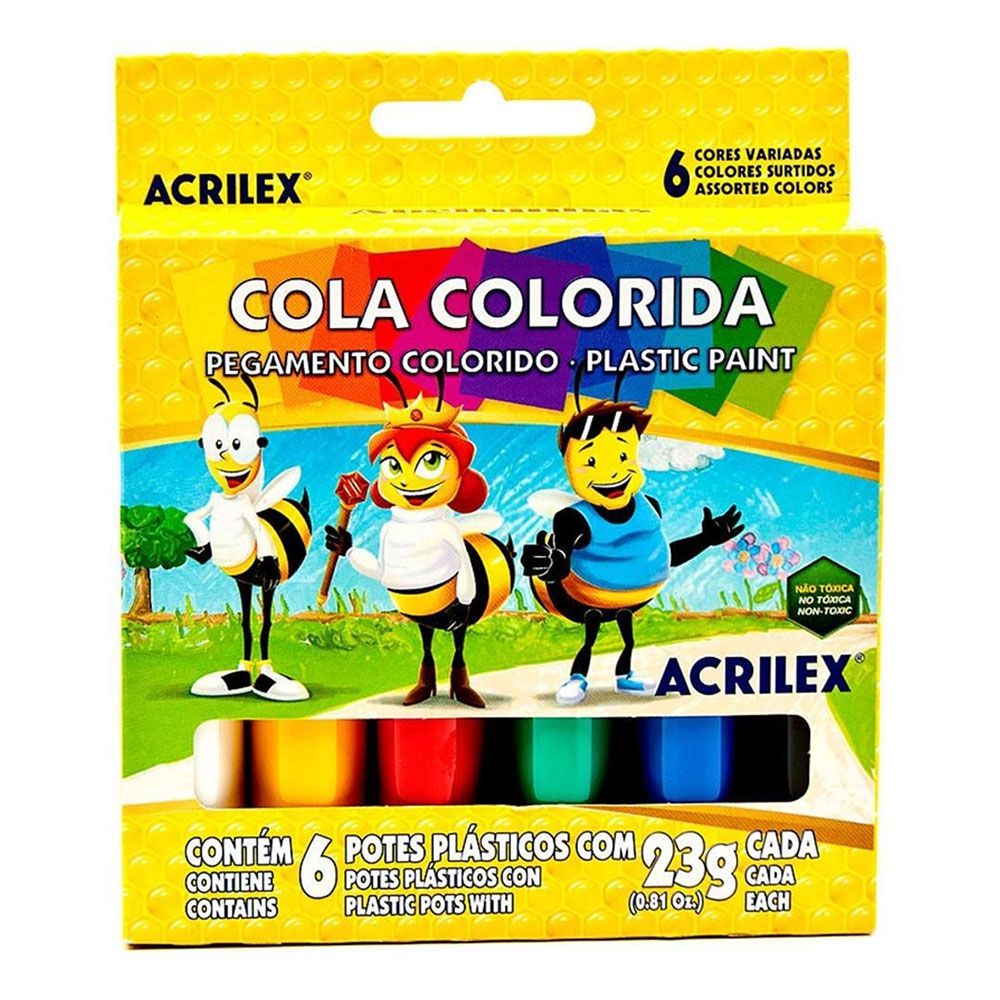 Cola Colorida 6 Cores Acrilex