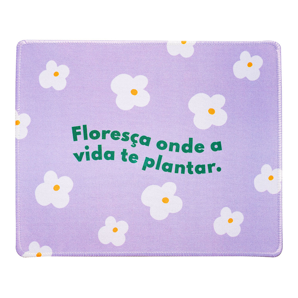 Mouse Pad Positive Vibes Flores LeoArte