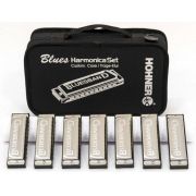 Kit Blues Harmônica com 7 Harmônicas (C, D, E, F, G, A, Bb) - HOHNER