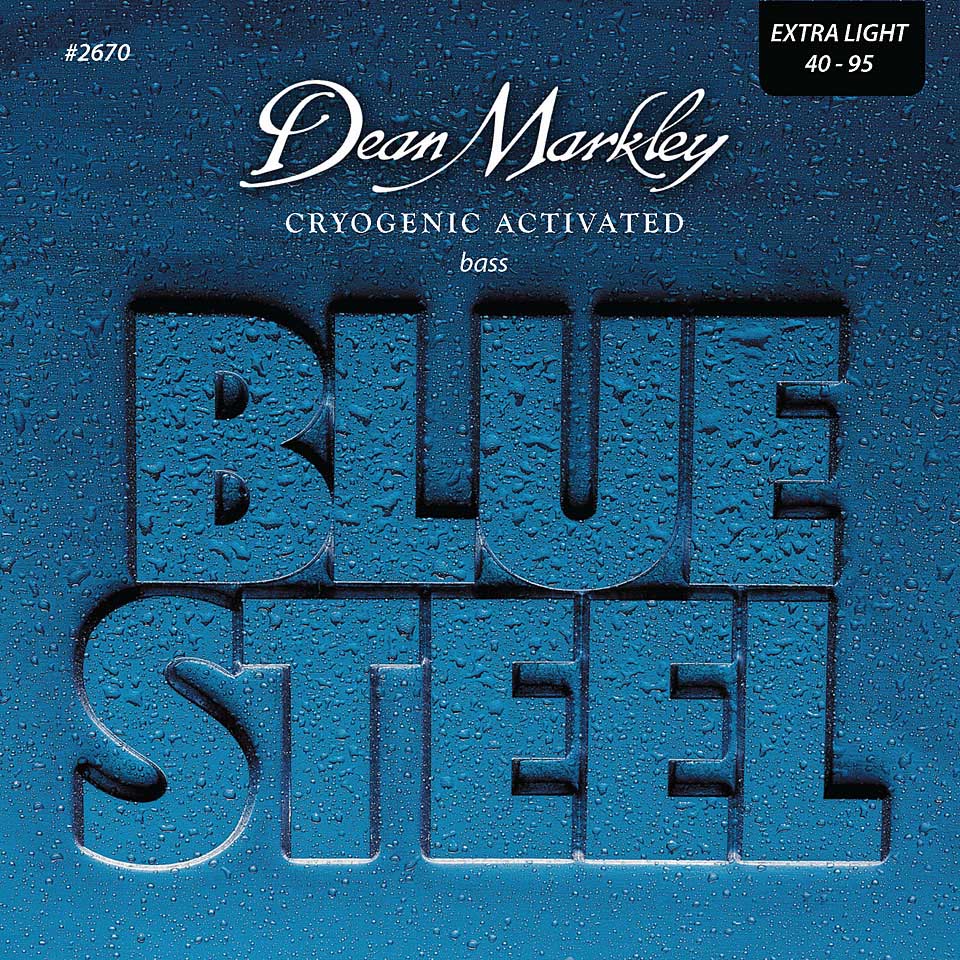 ENCORDOAMENTO CONTRA BAIXO BLUE STEEL EXTRA LIGHT 4 CORDAS 40-95 2670 - DEAN MARKLEY