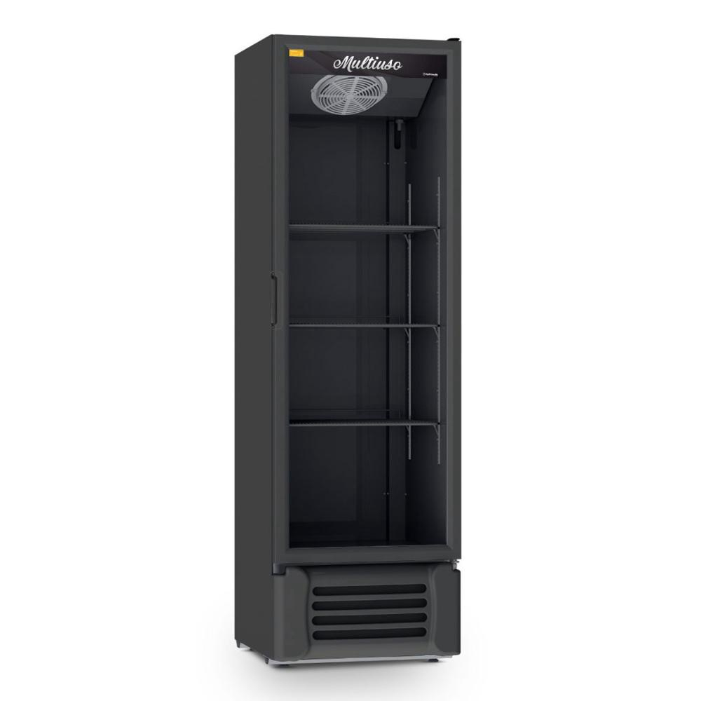 Refrigerador Expositor Multiuso Preto 400 Litros Porta de Vidro VCM400 220v Refrimate