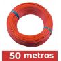 Fio Cabinho Flexível Cobre PVC 105º- 2,5 mm- 50 Mts- Vermelho