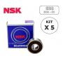 Kit 5 Rolamentos 608 DDU C3 - NSK