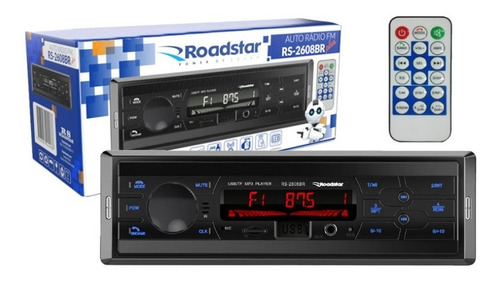Auto Rádio Fm Rs-2608br Plus Bluetooth Usb Controle Roadstar