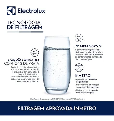 Refil Filtro De Água Purificador Pe11 Pc41 Ph41 Electrolux