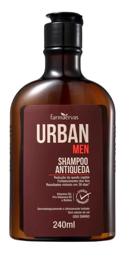 Shampoo Antiqueda Ipa Beer Urban Men Farmaervas 240ml