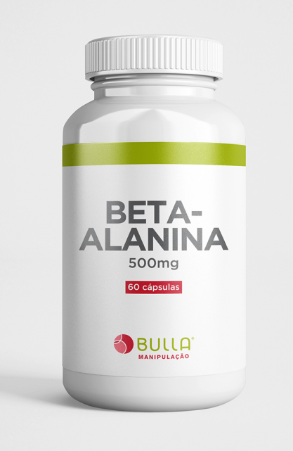 Beta Alanina 500mg - 60 cápsulas  - Bulla Farmácia de Manipulação