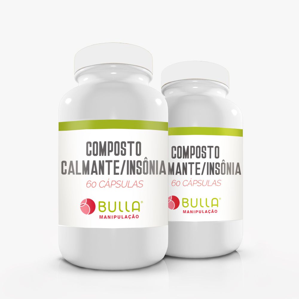 Composto Calmante/Insônia - 60 cápsulas   - Bulla Farmácia de Manipulação