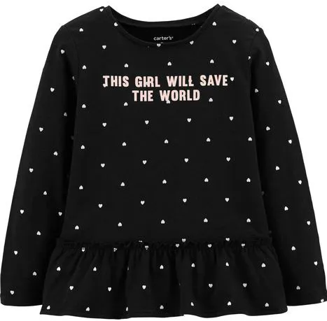 Camiseta This Girls Will Save the World Carter's
