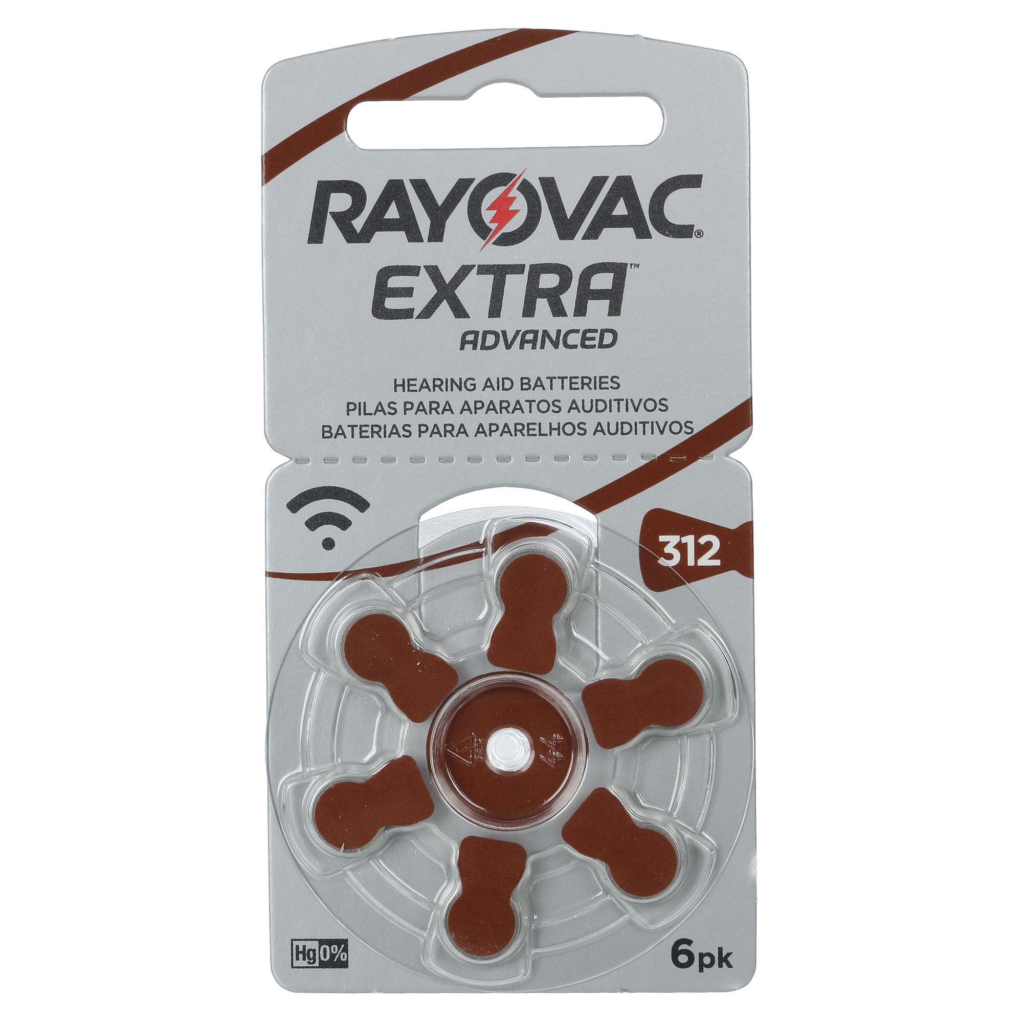 Rayovac 312 / PR41 - 10 Cartelas - 60 Baterias para Aparelho Auditivo  - SONORA