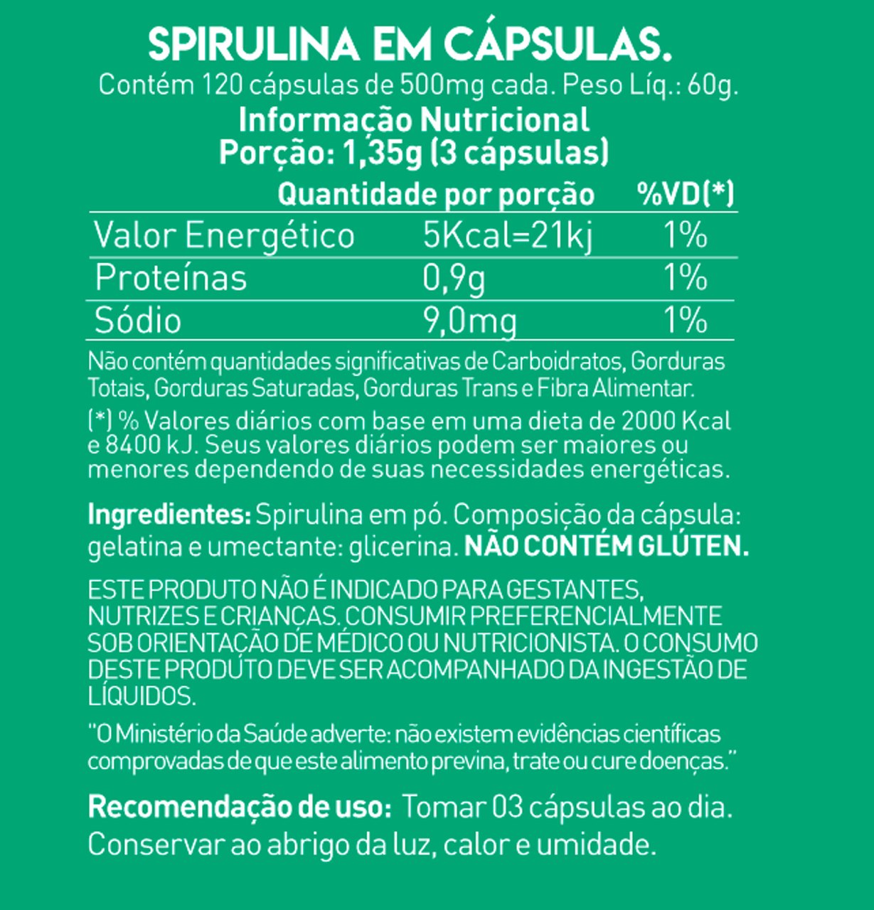 Spirulina 550mg (120 Cáps) -  True Source