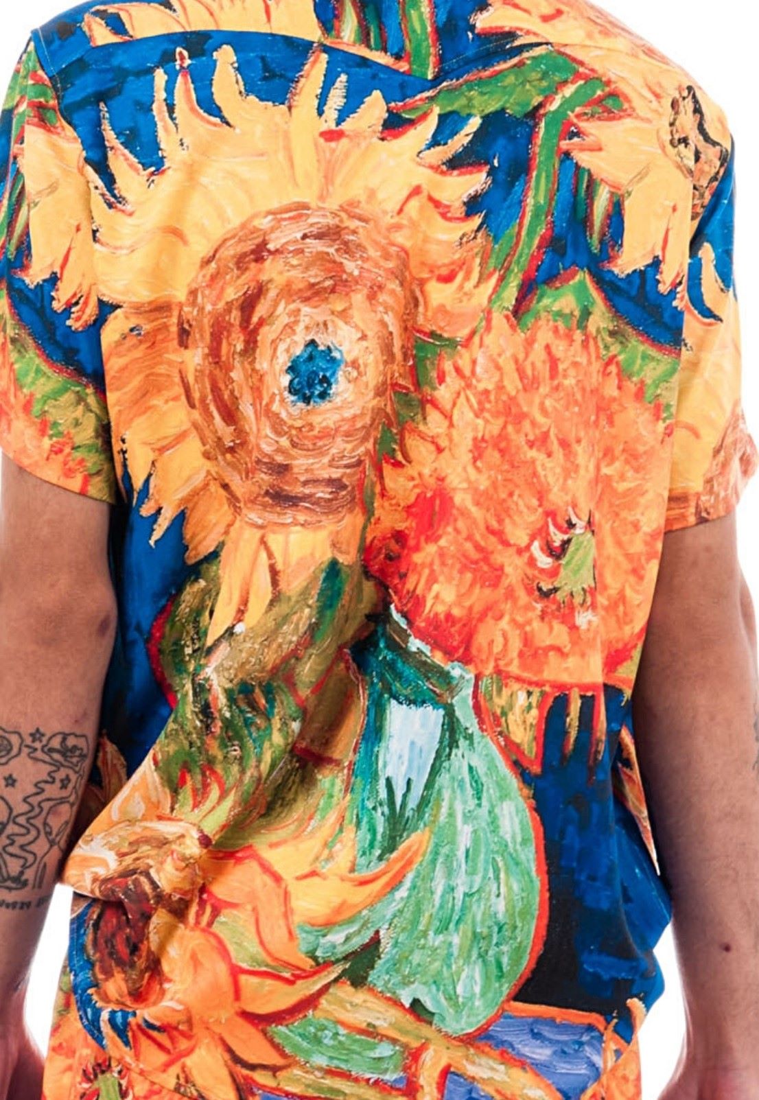 Camisa Estampada Van Gogh Sem Gênero ElephunK Girassóis Laranja