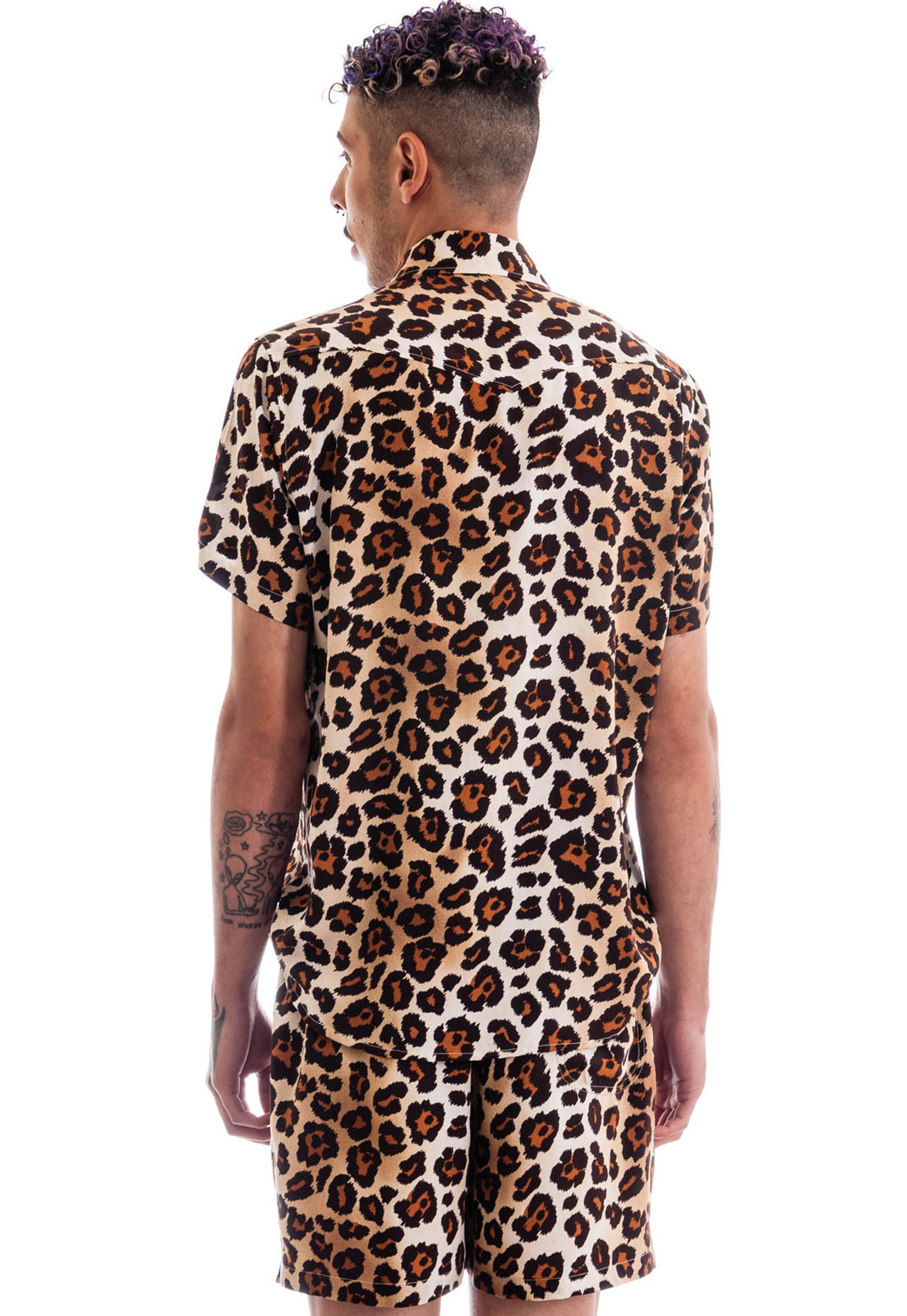 Conjunto Estampado Oncinha Animal Print Camisa + Shorts Classic