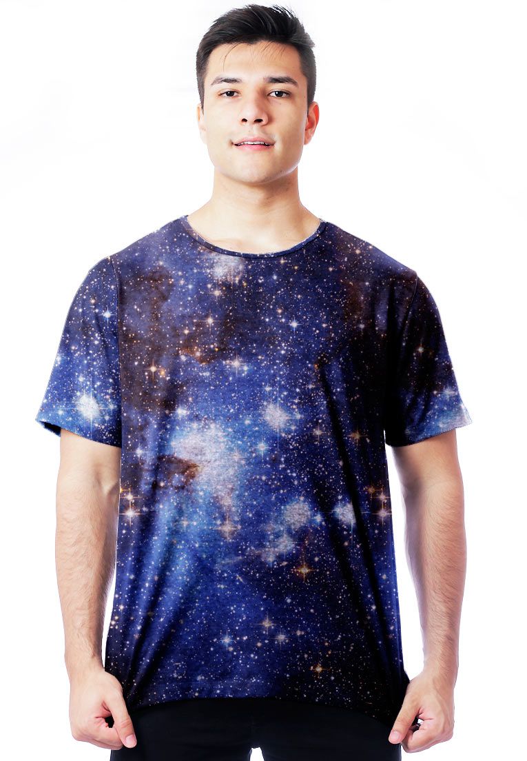 Conjunto Galaxy Estampado Camiseta + Shorts Unissex Universo