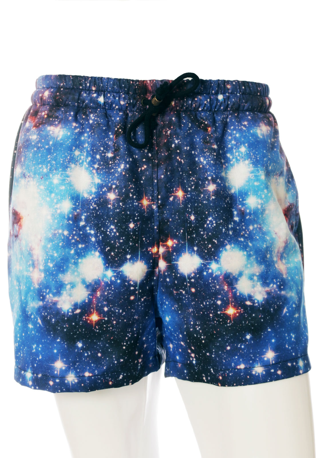 Shorts Estampado Galaxy Sem Gênero Universo Azul