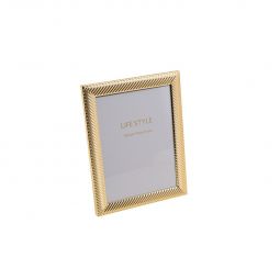 Porta-retrato 15 x 20 cm de aço dourado Thick Line Royal - 30457