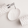 Conjunto 3 peças para banheiro de cerâmica branco Canne Lyor - L4485
