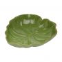 Folha decorativa 16 x 15,5 cm de cerâmica verde Lyor - L3871
