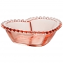 Jogo 2 bowls 15 cm para sobremesa de cristal rosa Pearl Wolff - 28456