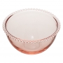 Jogo 4 bowls 14 cm para sobremesa de cristal rosa Pearl Wolff - 28442