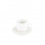 Jogo 4 xícaras 250ml para chá de porcelana branco com pires Grace Wolff - 17579