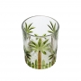 Jogo 6 copo baixos 340ml de cristal de chumbo Palm Tree Handpaint Wolff - 27773