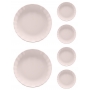 Jogo 6 pratos 19 cm para sobremesa de cerâmica Bergama Lilac  Wolff - 17524