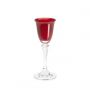 Jogo 6 taças 50ml para licor de cristal vermelho Kleopatra/Branta Bohemia - 5959
