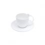 Jogo 6 xícaras 200ml para chá de porcelana branca com pires Birds Wolff - 17237