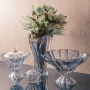 Vaso decorativo 31 cm de cristal Paradise azul metalizado  Wolff - 26714