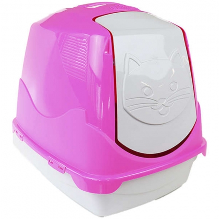 Caixa de areia fechada para gato Banheiro com porta basculante Pet Injet Toilet