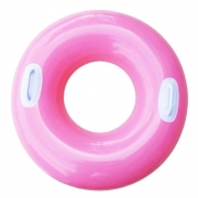 Boia redonda de piscina - Boia inflável com pegador - Boia de piscina Esmeralda Neon 76cm Intex 59258