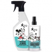 Kit Banho à Seco para cachorro e gato e Higienizador de Patas KDog Disney