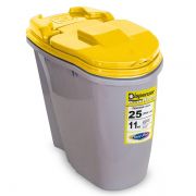 Compartimento Pote para ração - Porta Ração Dispenser Plast Pet 25L  - Amarelo