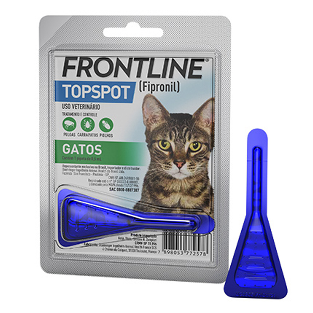 Antipulgas e Carrapatos para gatos Frontline Top Spot - Proteção Para Gatos