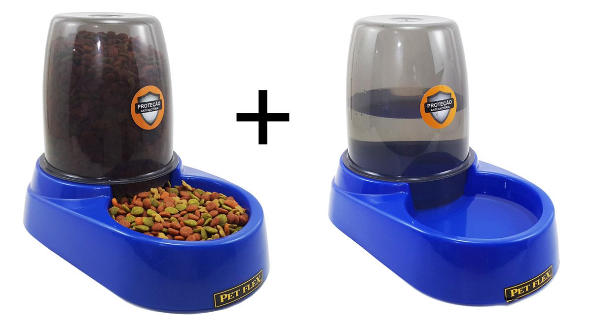 Bebedouro + Comedouro Automático Com Reservatório Bistrô Pet Flex para Cães e Gatos