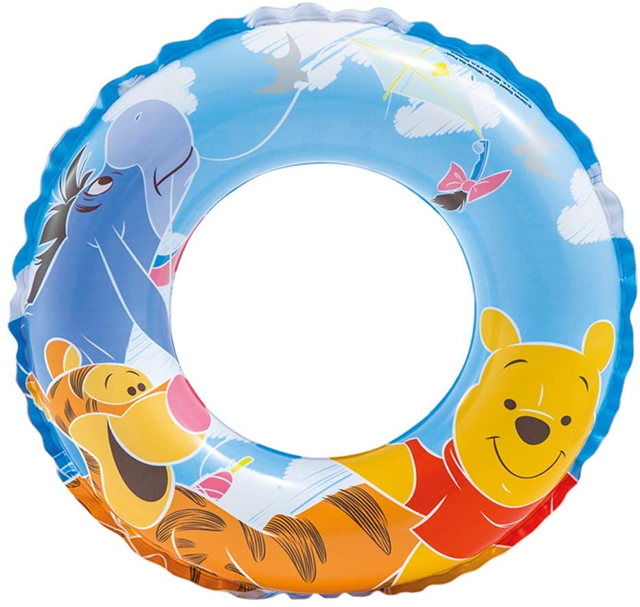 Boia redonda para criança Ursinho Pooh - Boia inflável 51cm para piscina Intex 58228NP