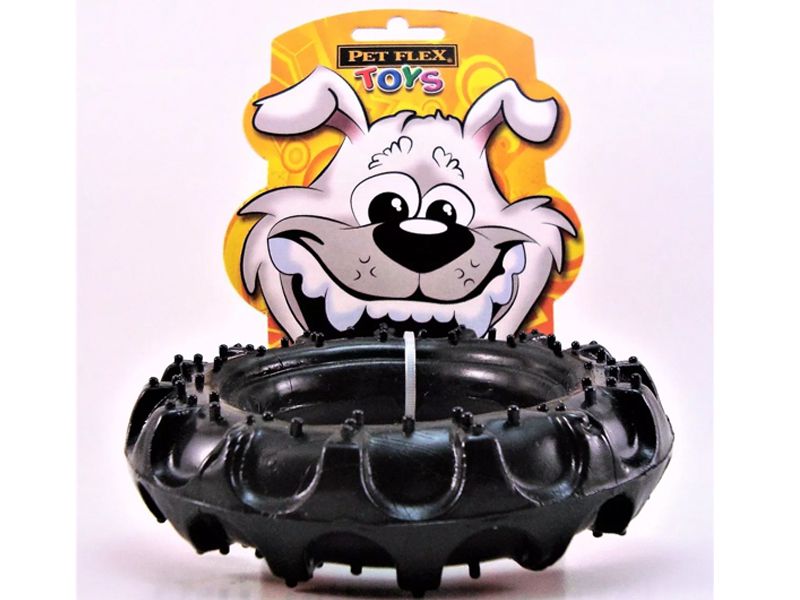 Brinquedo para cachorro Pneu Super resistente Pet Flex - M 12cm
