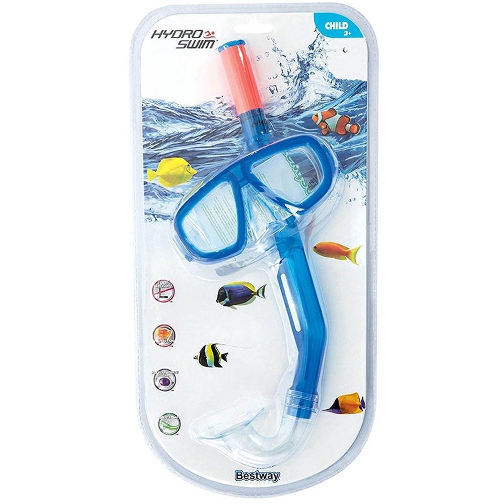 Conjunto para Mergulho Infantil kit com máscara e snorkel Azul Fundive