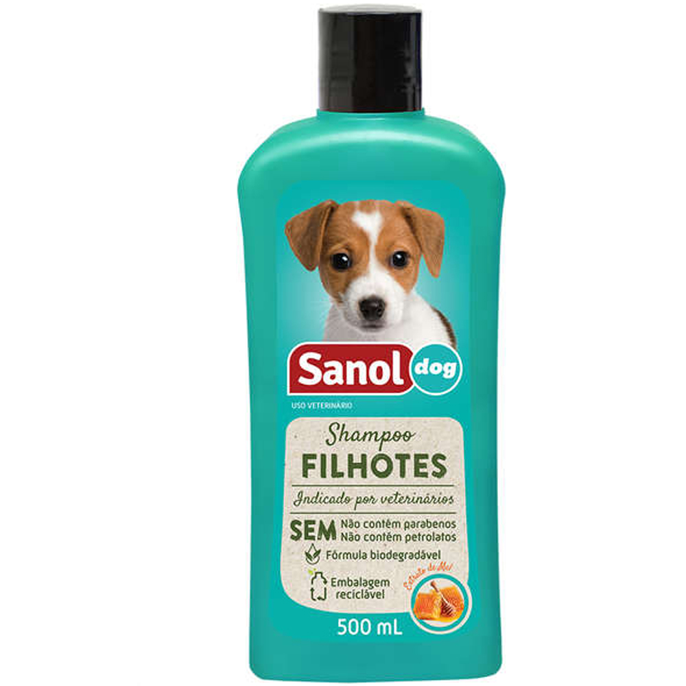 Kit Banho Cães Filhotes: Shampoo e Perfume Colônia cheiro de bebê para Cachorro Filhote Sanol