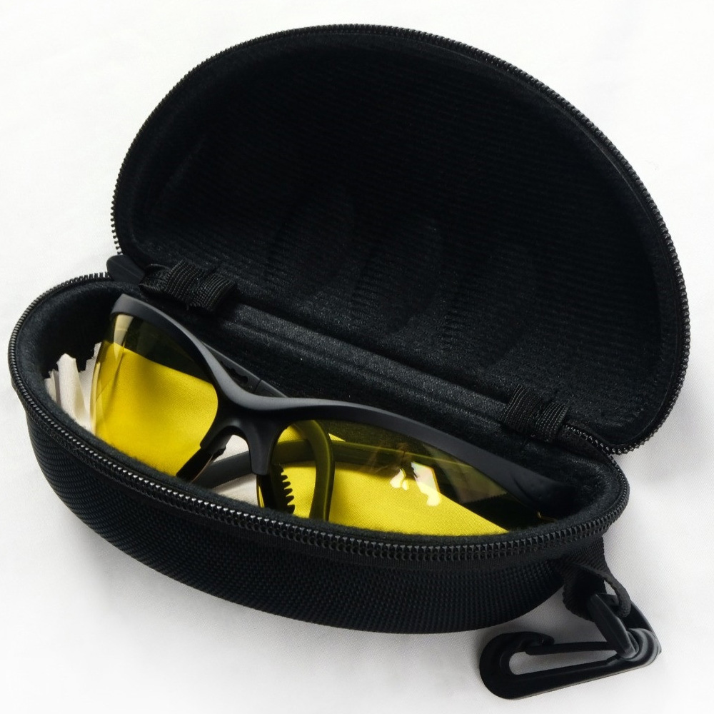 Óculos de Proteção para tiro esportivo com Lente Antiembaçante Amarela  e Estojo - Aurok