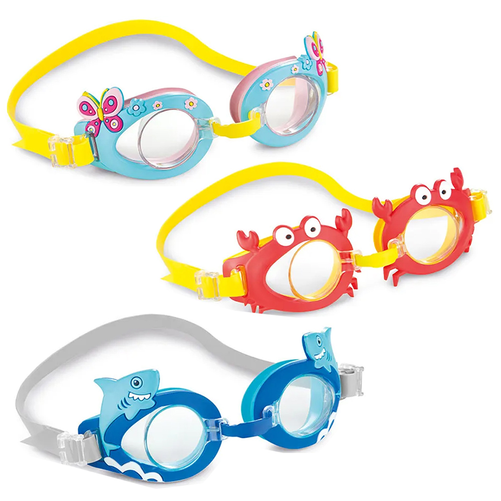 Oculos Natação Infantil AquaFlow Kids Criança Bichinhos 55610 Intex Piscina Mar
