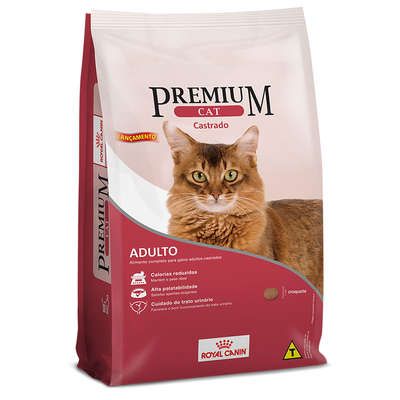 Ração Royal Canin Premium Cat para Gatos Adultos Castrados 1Kg