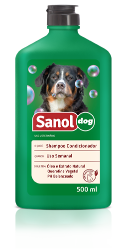 Shampoo com condicionador para Cachorro Sanol 2 em 1 500ml