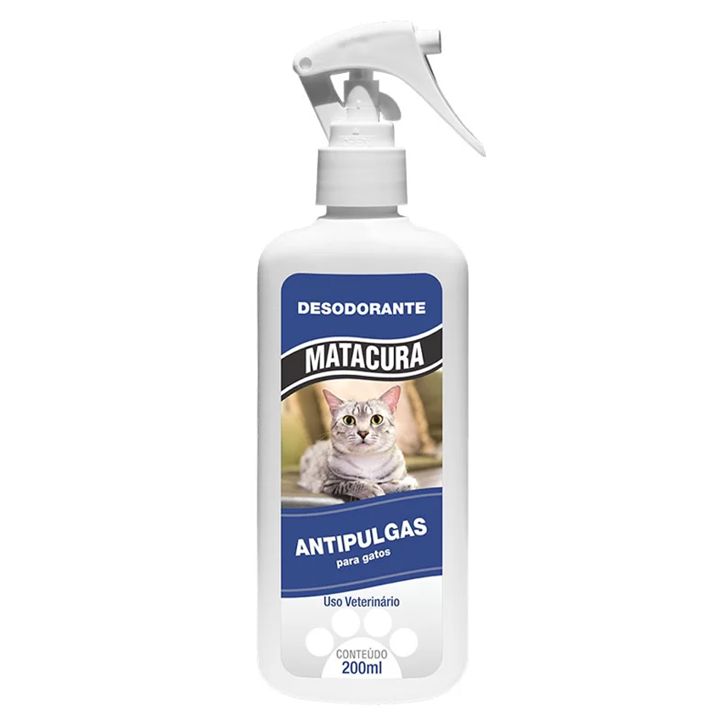 Spray para gatos antipulgas Desodorante anti pulgas gatos Matacura (pode ser usado em cães)