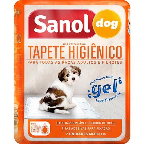 Tapete higiênico para cães Sanol Dog 7 UNIDADES