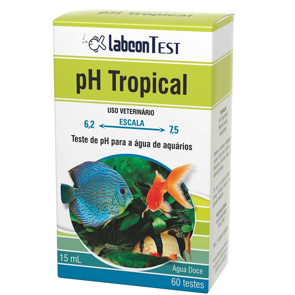 Teste de PH para água de aquários Ph Tropical Labcon Test Alcon - identifica ph ideal para água do aquário